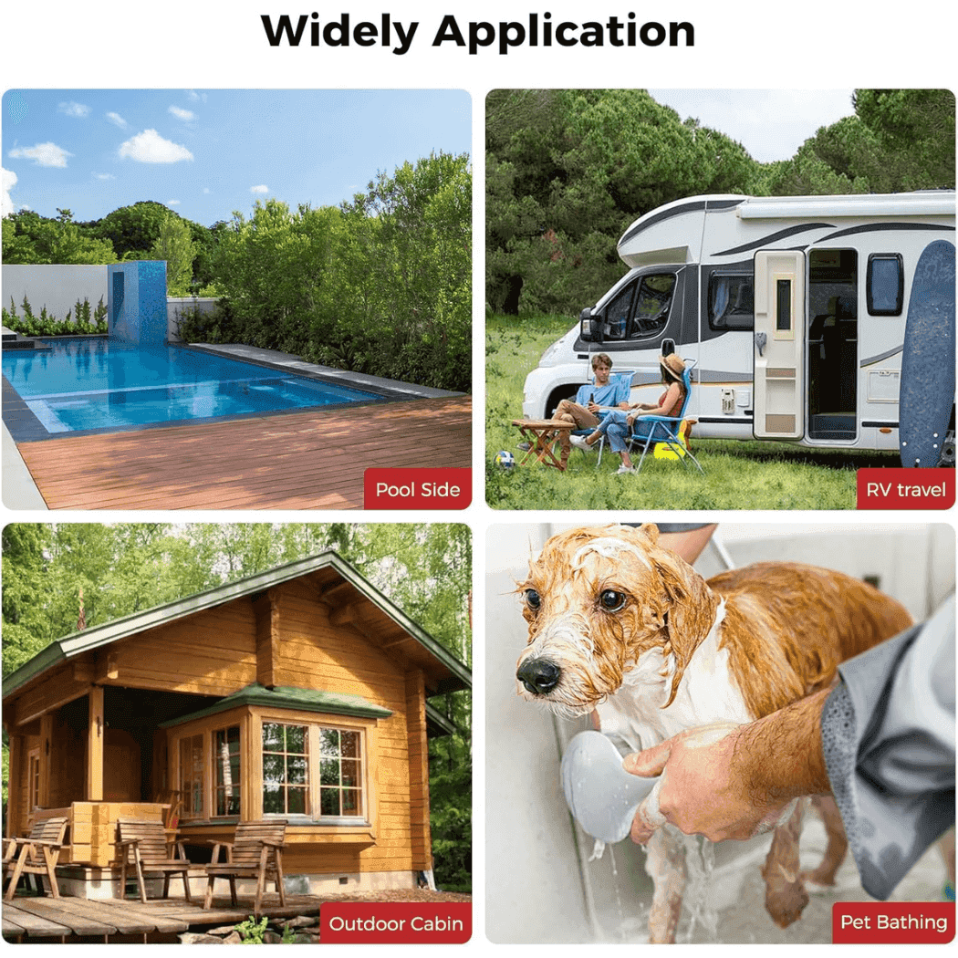 Portable Propane Tankless Water Heater , Camplux 2.64 GPM On Demand Camping Gas Water Heater, Gray - Skoutley Outdoors LLC