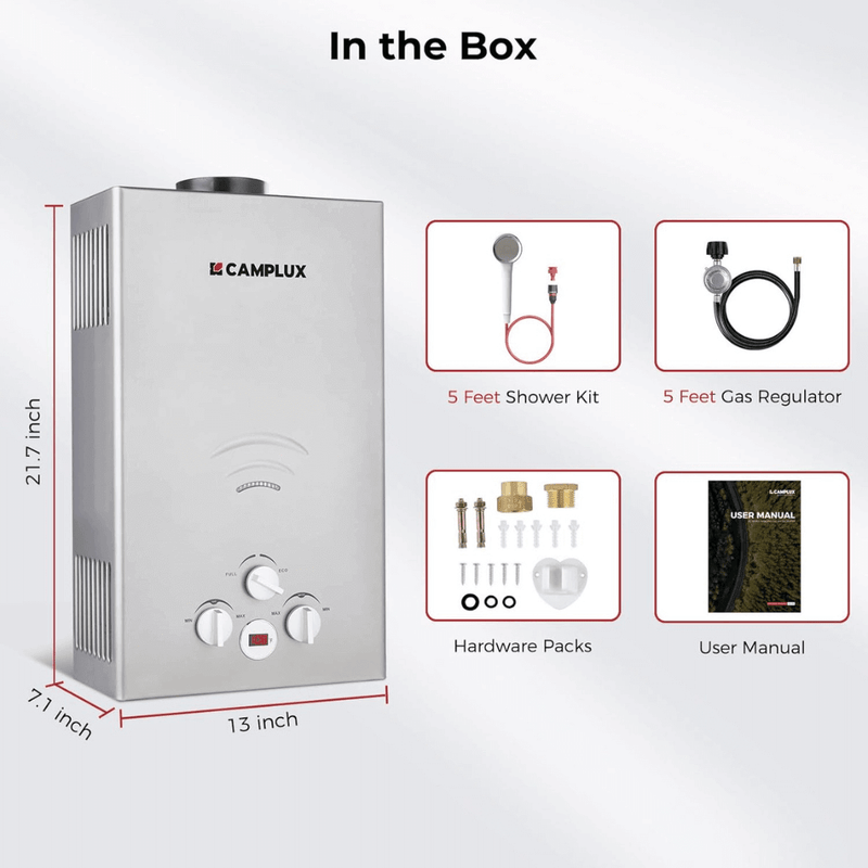Load image into Gallery viewer, Camplux BW264G Camping Water Heater Propane
