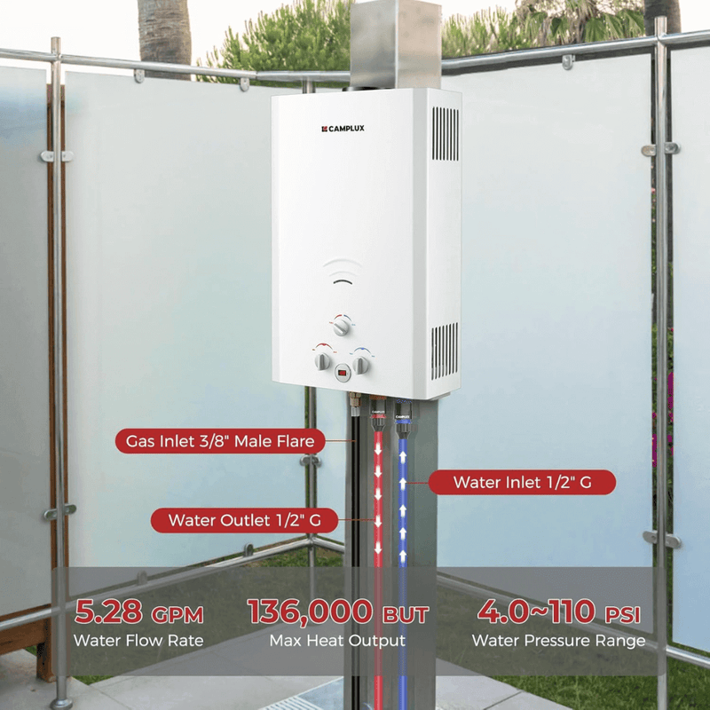 Load image into Gallery viewer, Camplux Pro Outdoor Propane Water Heater, Pool Heater