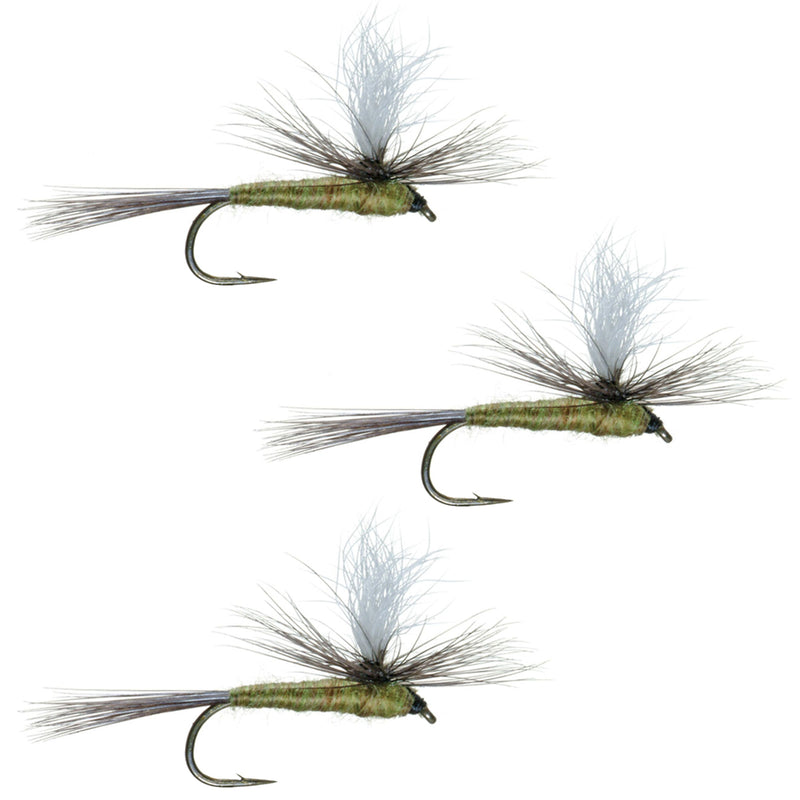 Load image into Gallery viewer, 3 Pack Blue Wing Olive BWO Parachute Dry Fly - Hook Size 16