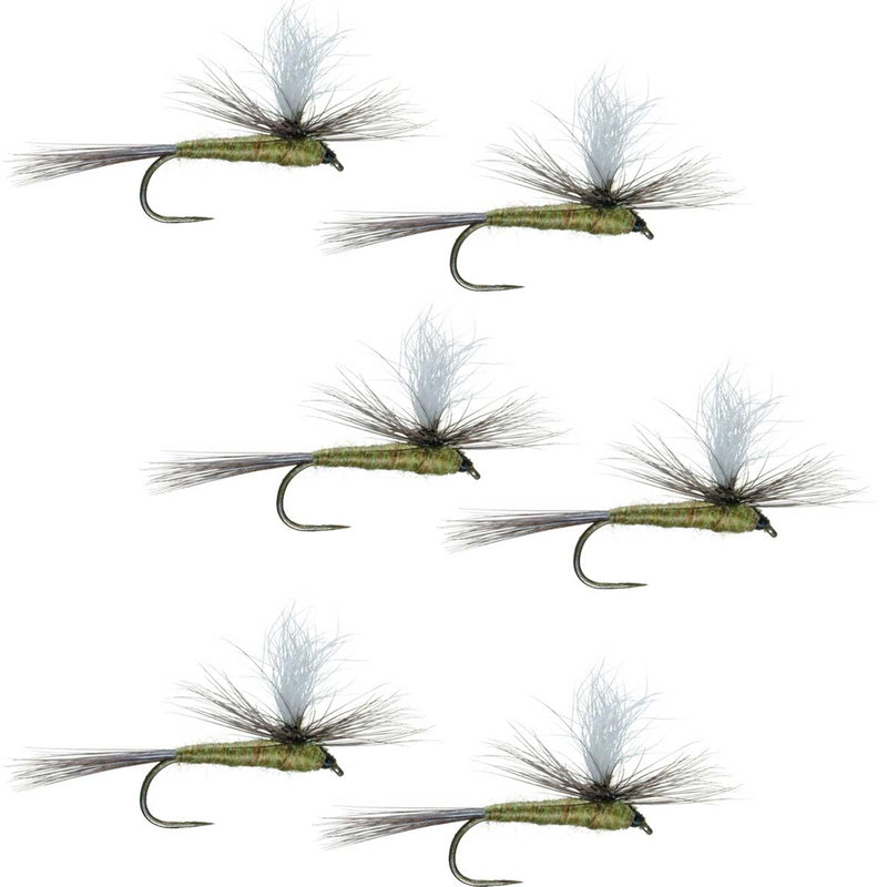 Load image into Gallery viewer, Barbless Parachute Blue Winged Olive BWO Dry Fly - 6 Flies Size 18
