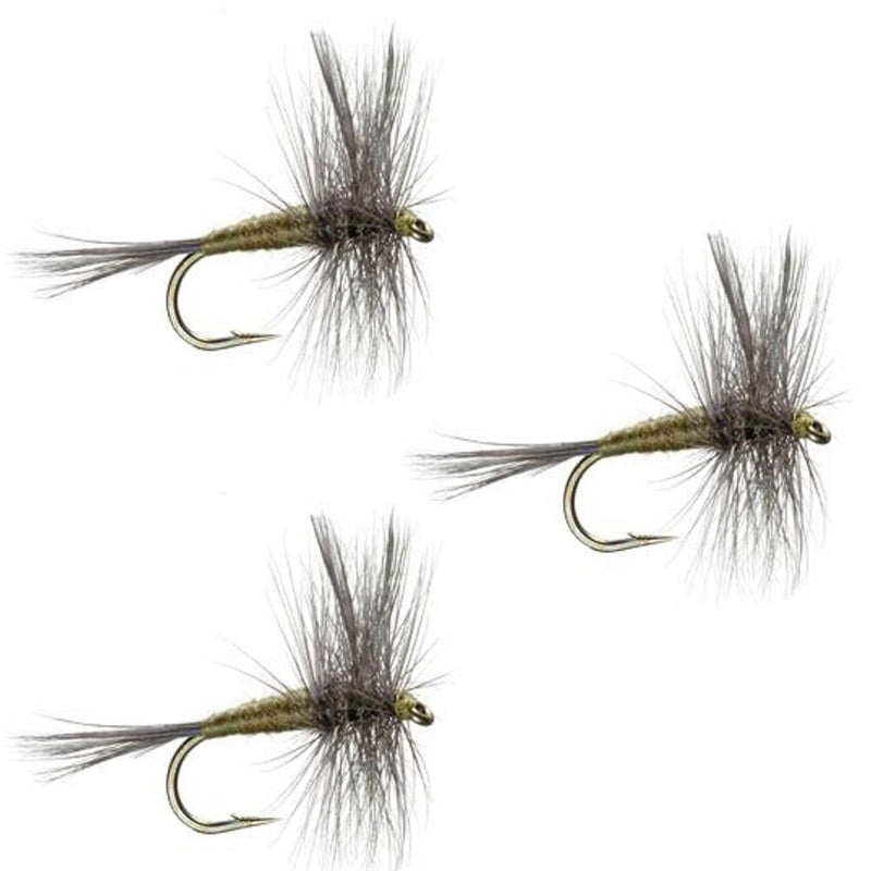 Load image into Gallery viewer, 3 Pack Blue Wing Olive BWO Classic Dry Fly - Hook Size 16