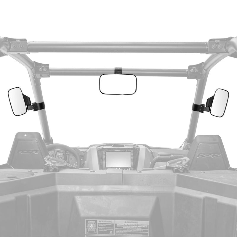 Load image into Gallery viewer, UTV Side Mirrors and Center Mirror with 1.6" to 2" Roll Bar Cage