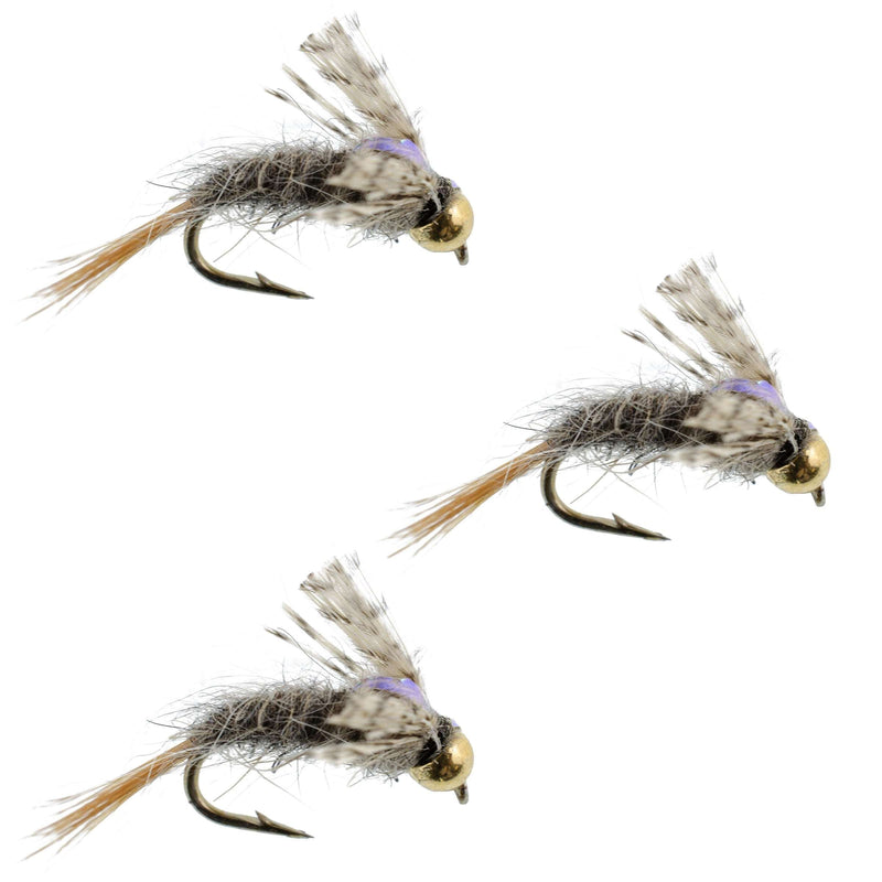 Load image into Gallery viewer, 3 Pack Barrs Baetis Emerger BWO Wet Fly Fishing Flies - Hook Size 18