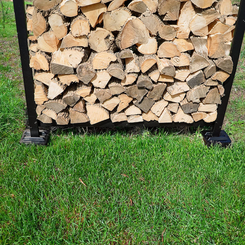 Load image into Gallery viewer, Firewood Rack Support Bases Black or Brown Woodhaven
