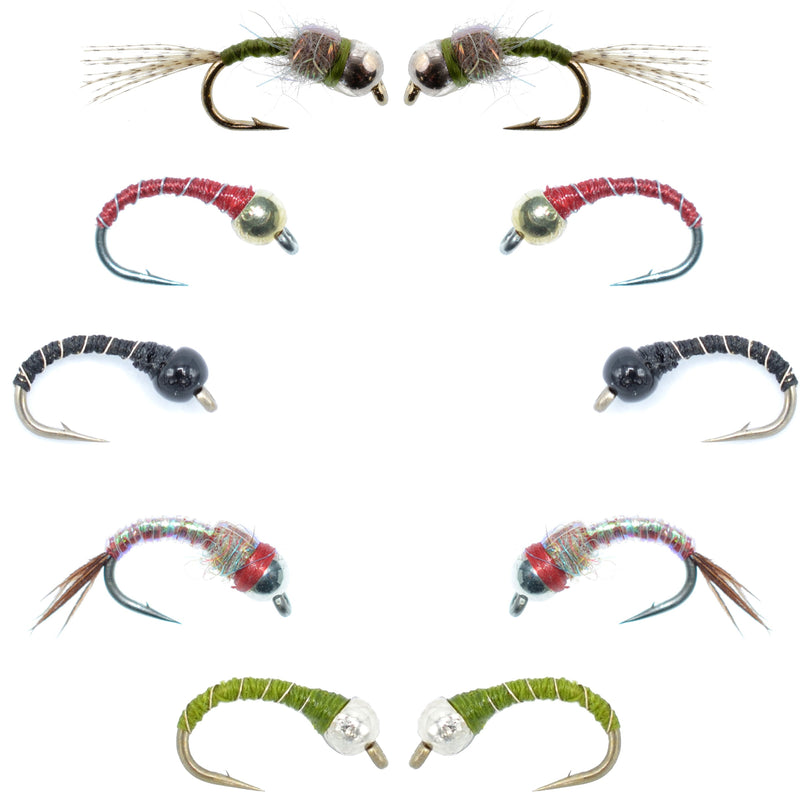 Load image into Gallery viewer, Basics Collection - Bead Head Midge Nymphs 10 Flies Sizes 14-18