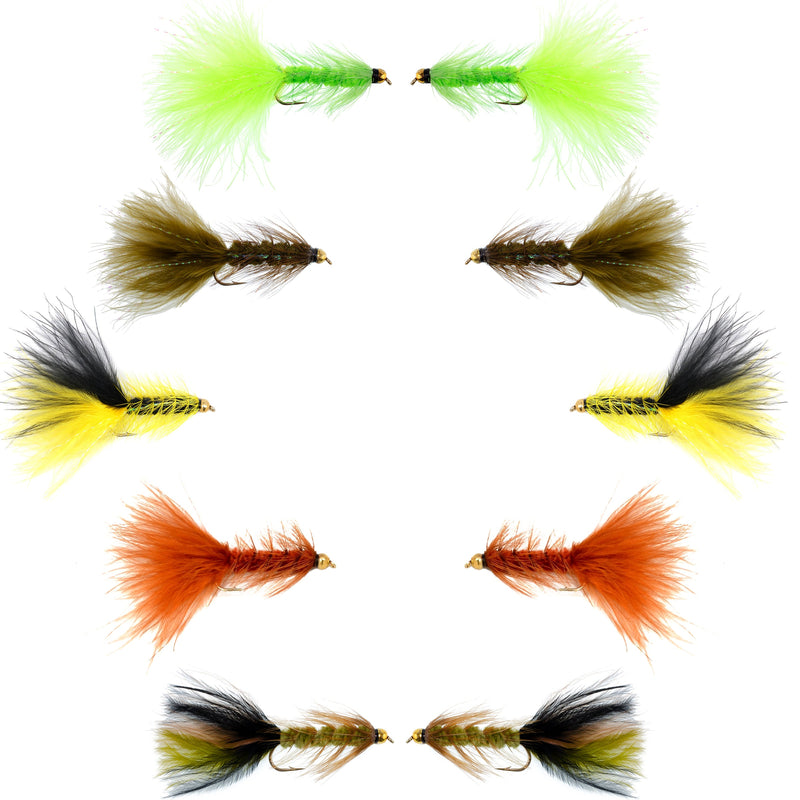 Load image into Gallery viewer, Basics Collection - Crystal Woolly Bugger Assortment - 10 Flies - Size 8