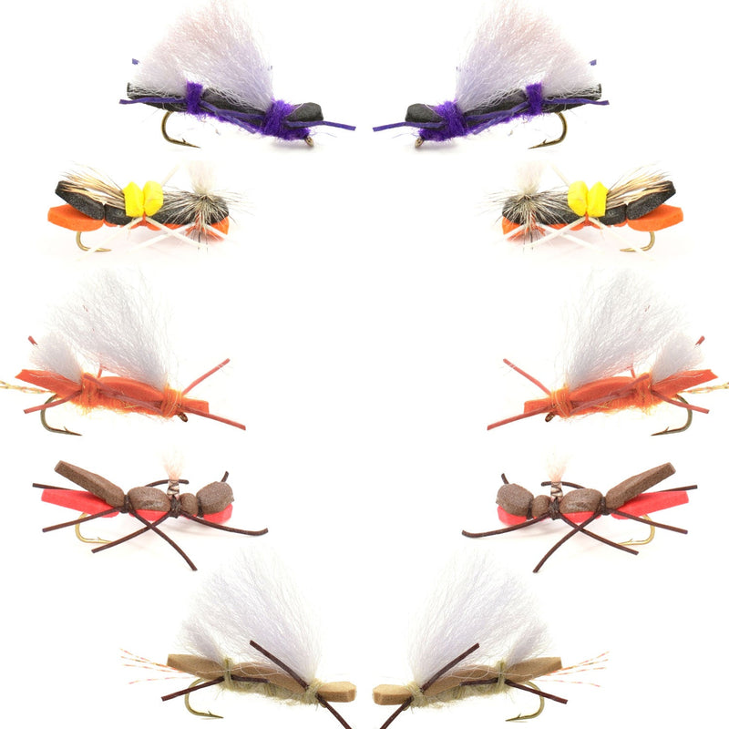 Load image into Gallery viewer, Basics Collection - Chernobyl Ant Hopper Fly Assortment - 10 Flies Size 10