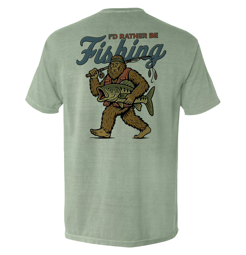 Load image into Gallery viewer, I'd Rather Be Fishing Bigfoot