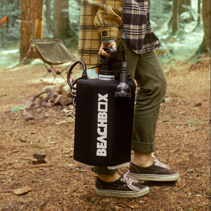 Load image into Gallery viewer, BeachBox Portable Outdoor Shower Tank - Black