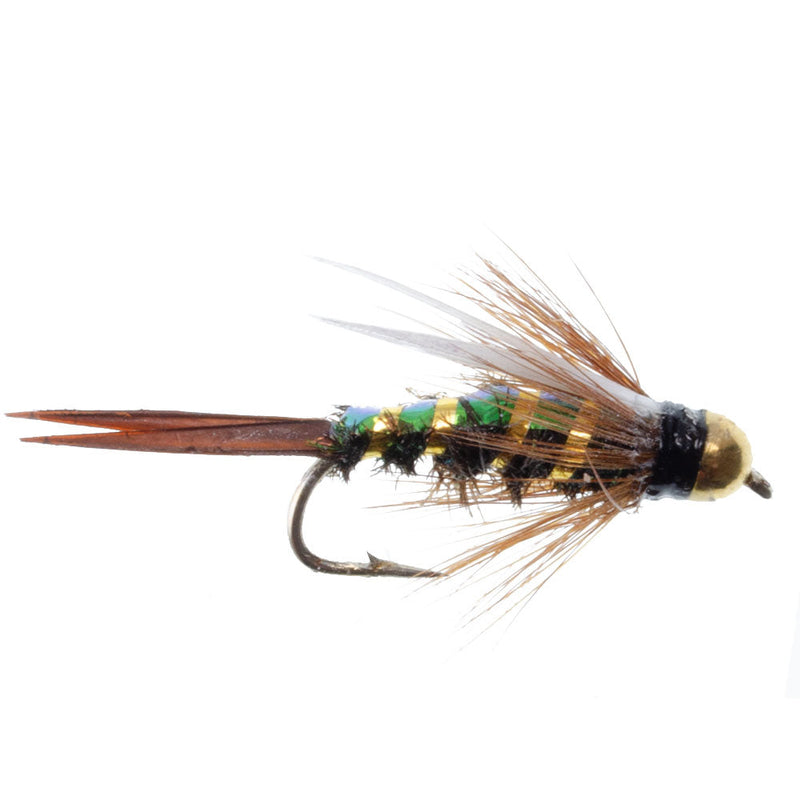 Load image into Gallery viewer, 3 Pack Flash Back Tungsten Bead Head Prince Nymph Fly Fishing Flies - Hook Size 12