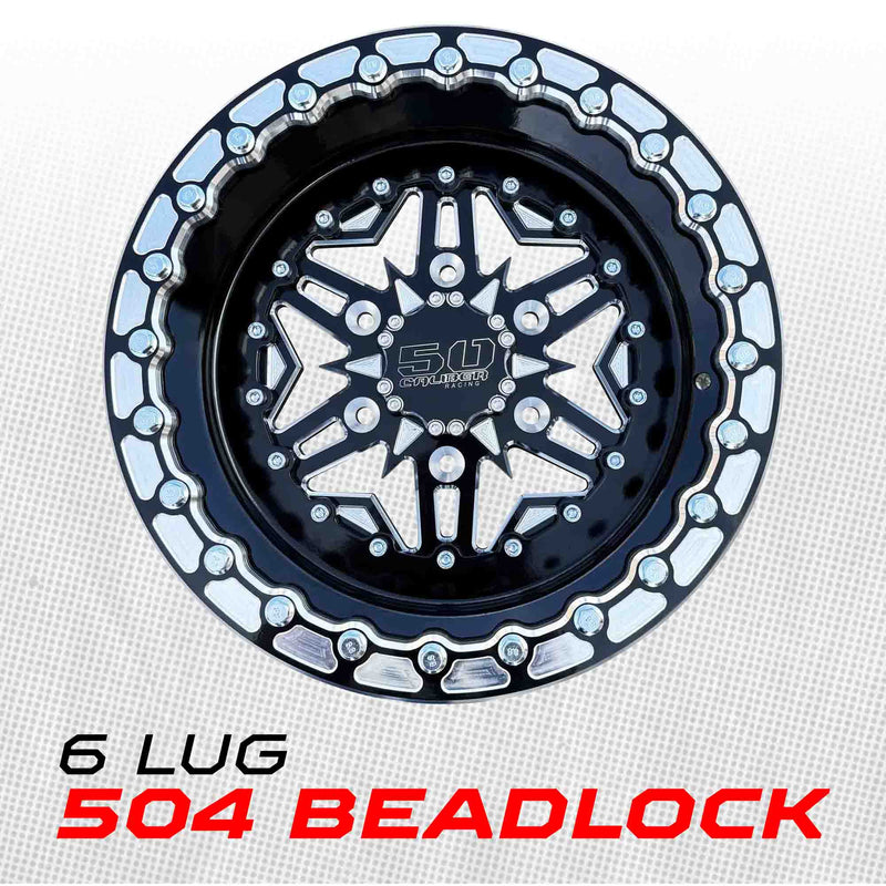 Load image into Gallery viewer, 504 Billet Aluminum Can-Am Beadlock wheel 6 lug Black