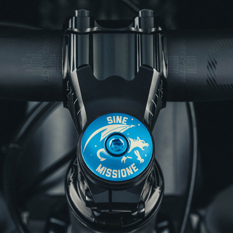 Load image into Gallery viewer, SINE MISSIONE - NO MERCY BICYCLE HEADSET CAP
