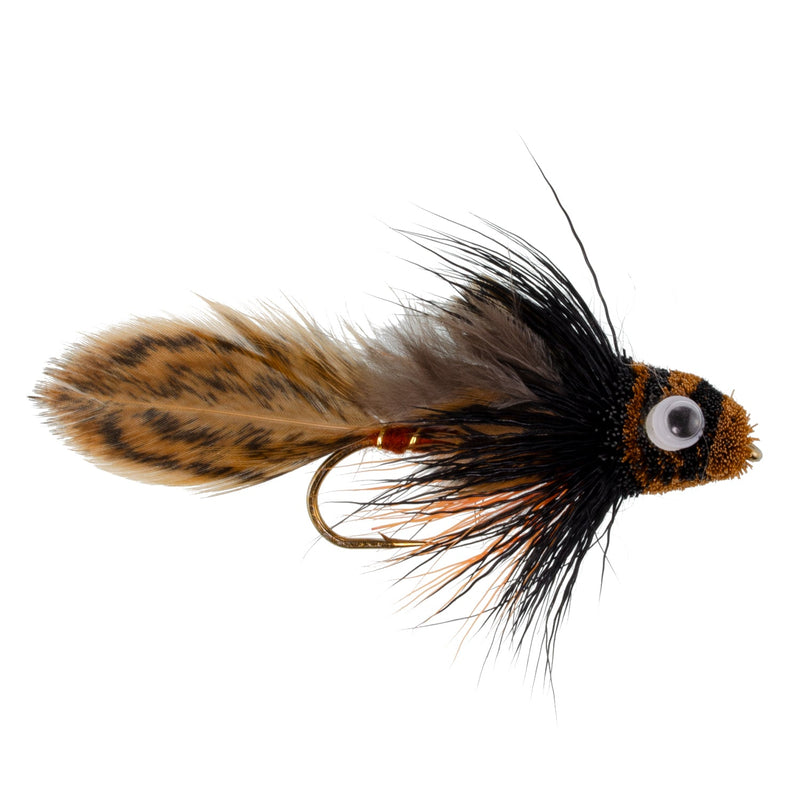 Load image into Gallery viewer, Big Eye Brown Sculpin Streamer Flies - Set of 4 - Hook Size 2