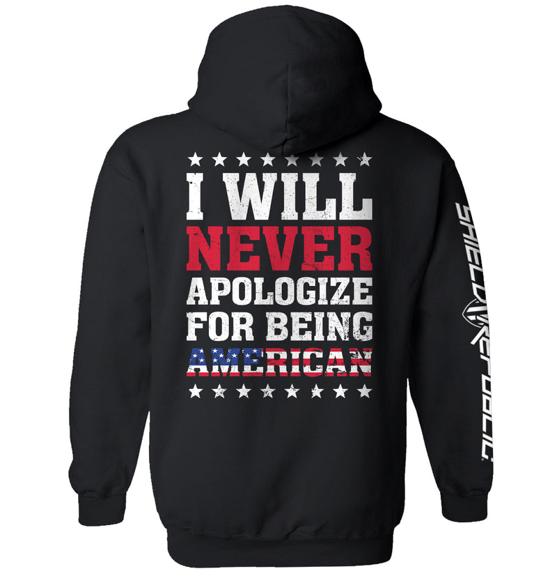 Load image into Gallery viewer, I Will Never Apologize For Being American