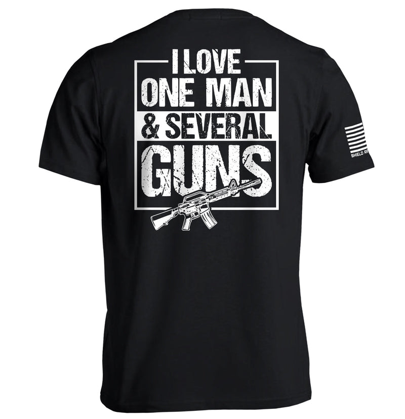 Load image into Gallery viewer, I Love One Man & Several Guns (Back Print)