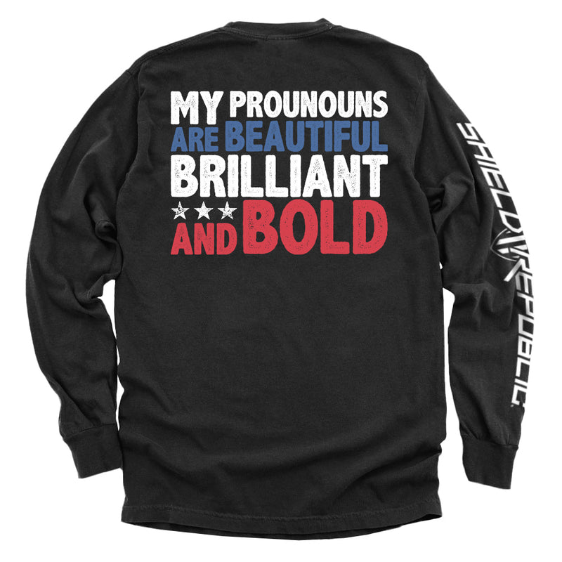 Load image into Gallery viewer, My Pronouns Are Beautiful Brilliant And Bold