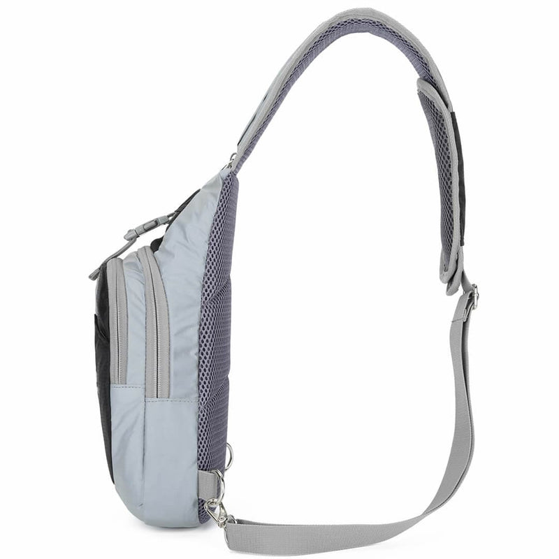 Load image into Gallery viewer, Black Reflective Sling Bag, Small Trekking Bag, Riderbag Unisex