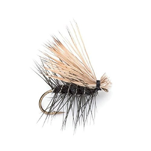Load image into Gallery viewer, 3 Pack Black Elk Hair Caddis Classic Trout Dry Flies Size 12