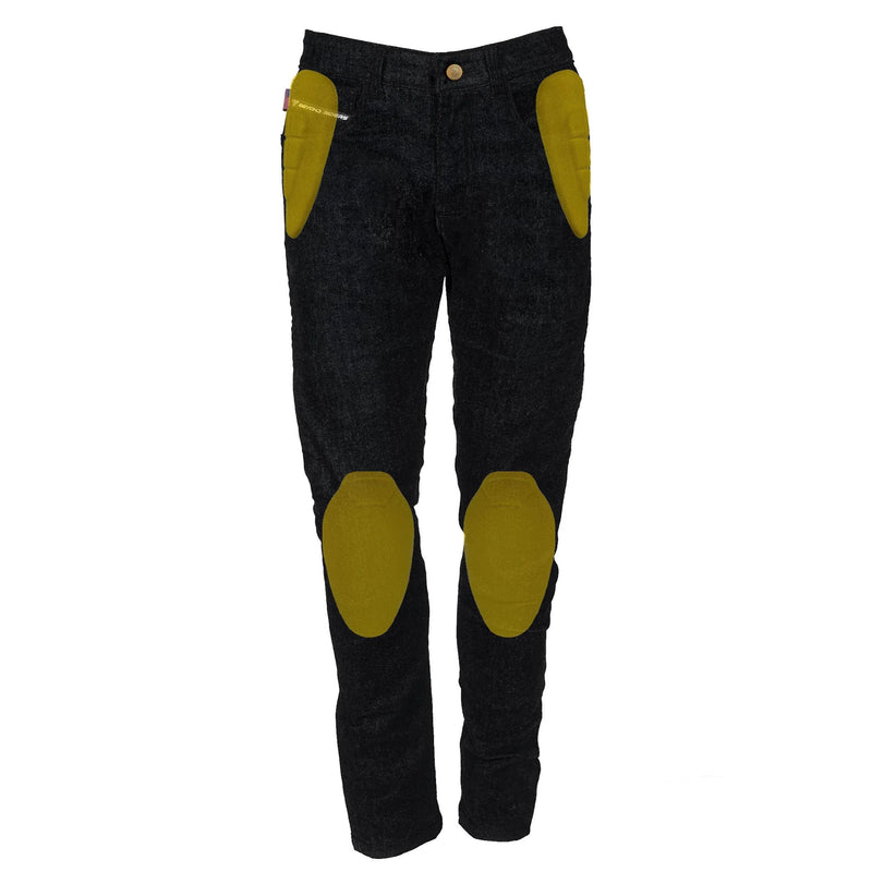 Load image into Gallery viewer, Straight Leg Protective Denim Pants (Jeans) - Black