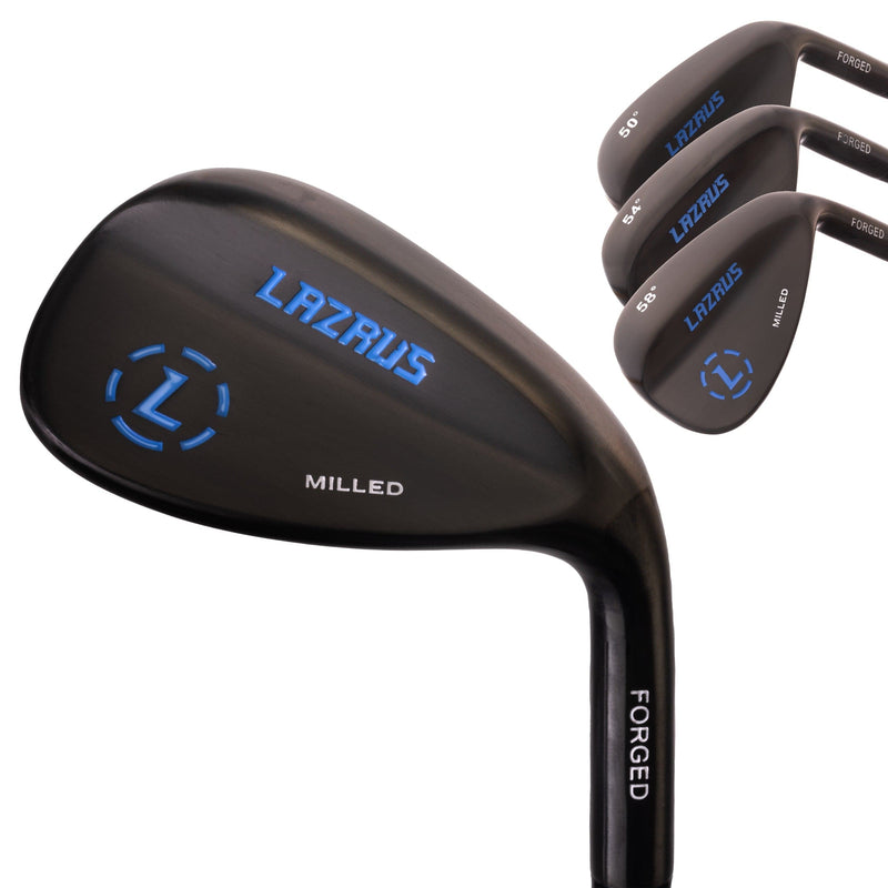 Load image into Gallery viewer, Lazrus Golf Wedges Set or Individual - Forged 50, 54, 58 | Gap, Sand, Lob Wedge (Right Hand)
