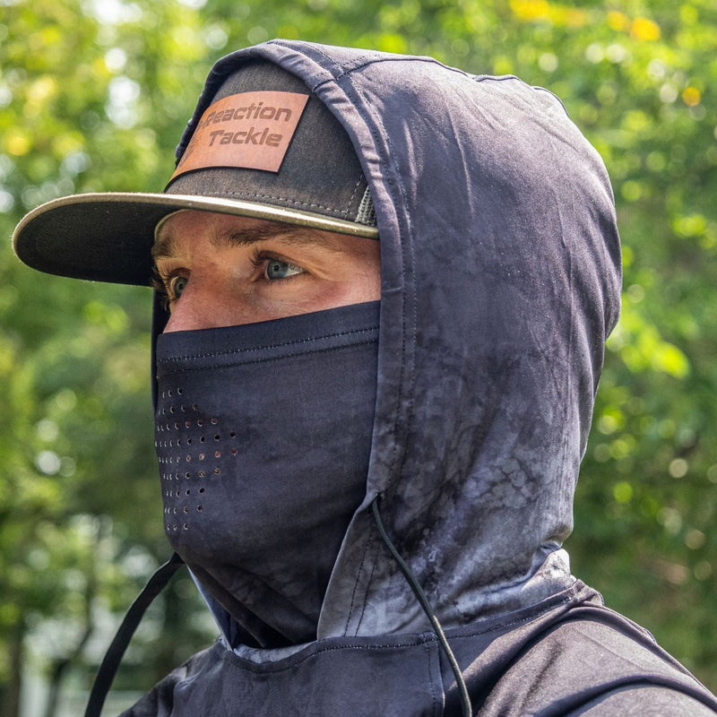 Load image into Gallery viewer, Reaction Tackle SPF UPF 50+ Long Sleeve/Hood/Gaiter Fishing Shirt
