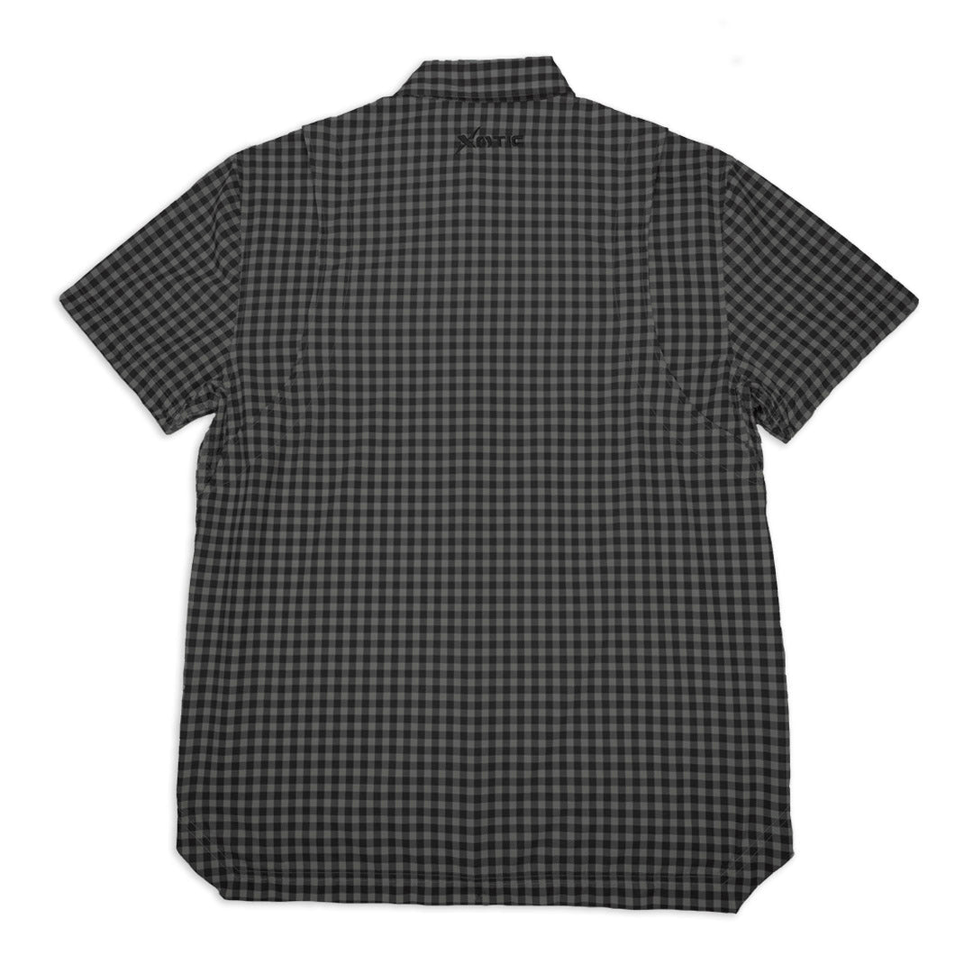 Short Sleeve Patterned Lifestyle Button Down w/ REPEL-X