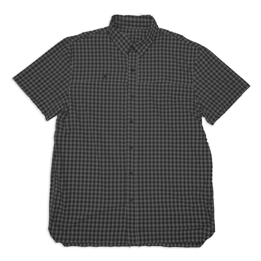 Short Sleeve Patterned Lifestyle Button Down w/ REPEL-X