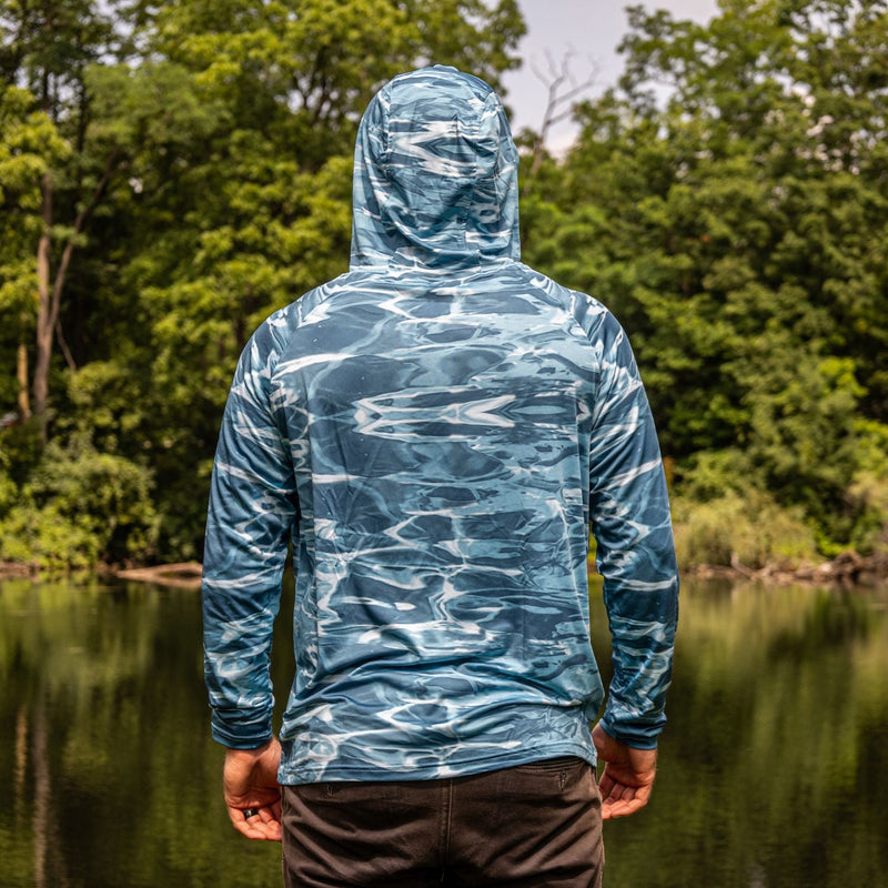 Load image into Gallery viewer, Reaction Tackle SPF UPF 50+ Long Sleeve Hooded Fishing Shirt