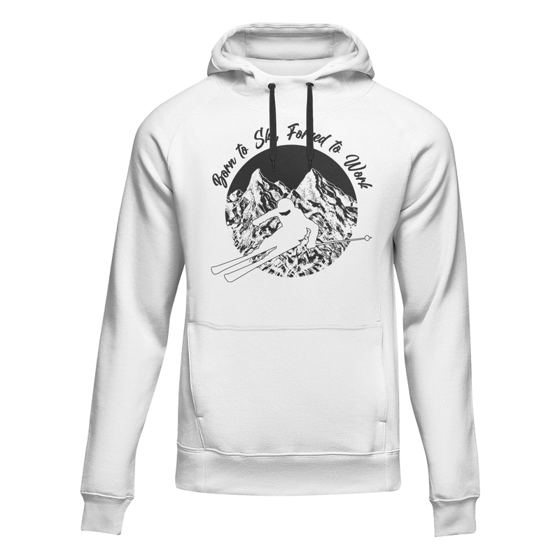 Load image into Gallery viewer, Born To Ski Forced To Work Unisex Hoodie