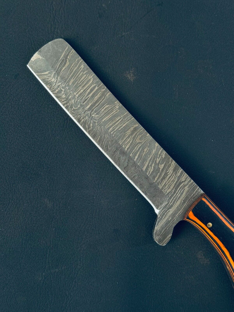 Load image into Gallery viewer, Bull Cutter Knife | Handmade Damascus Steel Blade with Pakkawood Handl