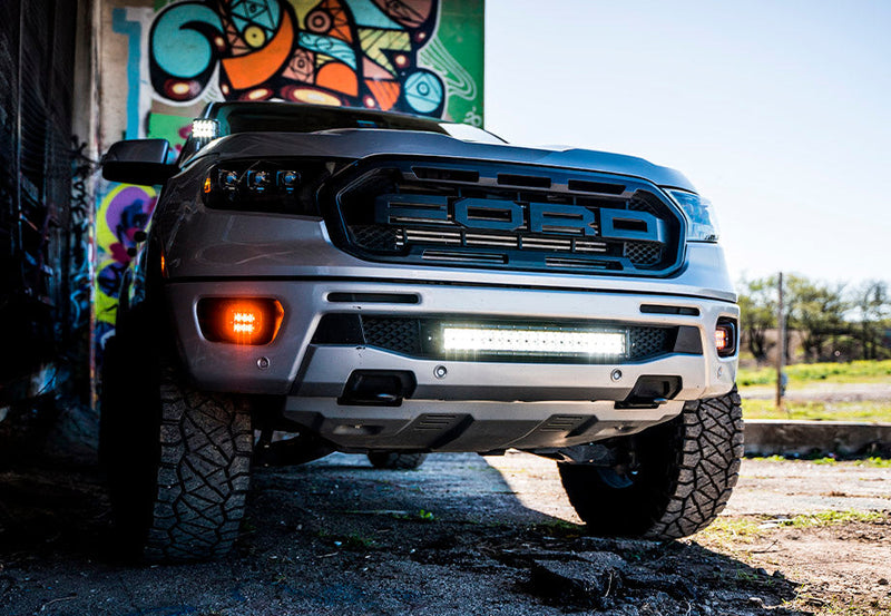 Load image into Gallery viewer, 22" Bumper Hidden LED Light Bar Brackets Kit For 2019-2022 Ford Ranger