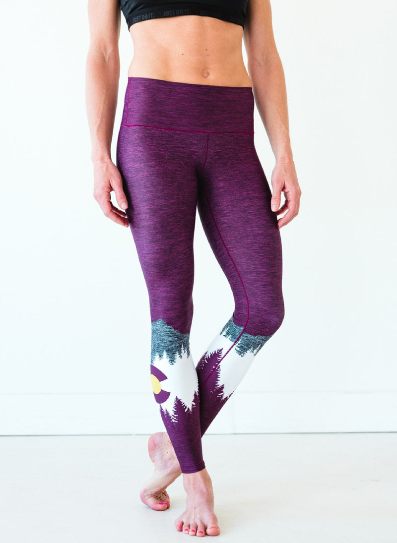 Load image into Gallery viewer, Burgundy Native Yoga Pants