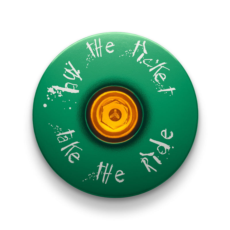 Load image into Gallery viewer, Buy The Ticket Take The Ride Bicycle Headset Cap