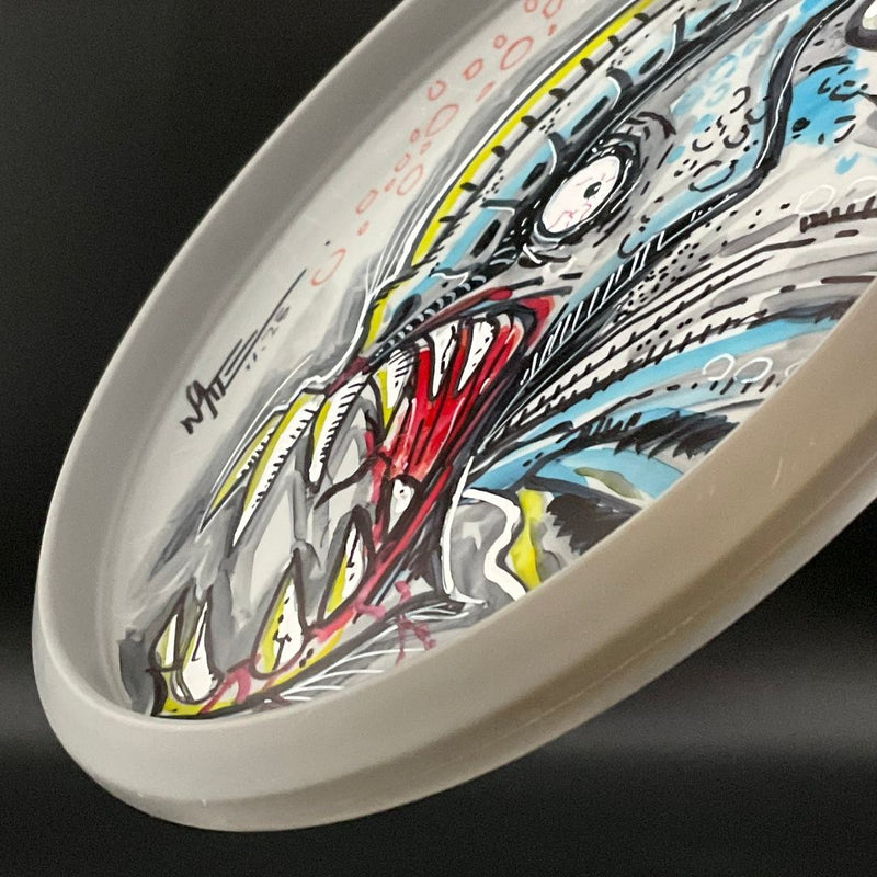 Load image into Gallery viewer, Glow D-Line P2 *Les White Stash* - "Zombie Gremlin" with Hand Painted Back Art!