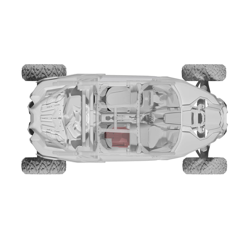 Load image into Gallery viewer, Can-Am Maverick X3 12" Under Seat Subwoofer Enclosure Passenger Side - PSW12.4D Shallow Water Resistant Subwoofer Included