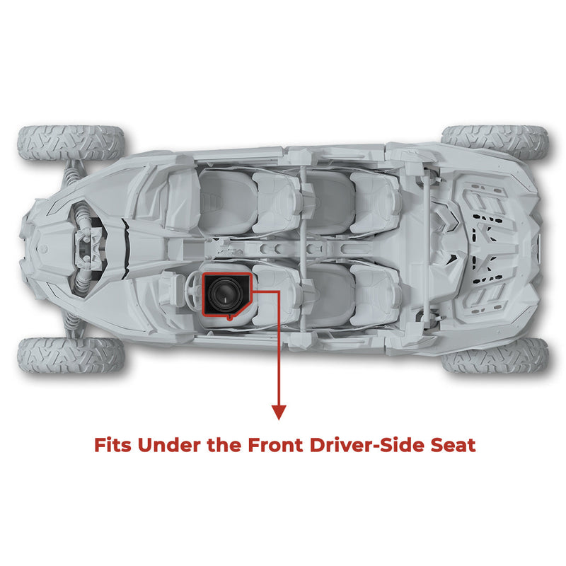 Load image into Gallery viewer, Can-Am 10” Under-Seat Subwoofer Enclosure for 2-Door & 4-Door Maverick X3 (2017-Up) - Front Driver Side