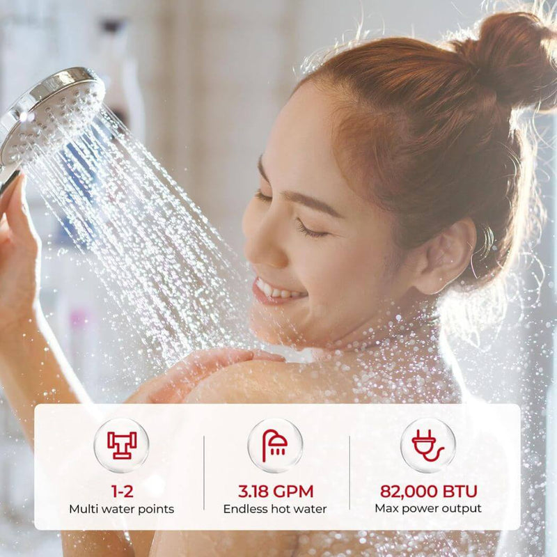 Load image into Gallery viewer, Indoor Propane/Natural Gas Tankless Water Heater 3.18 GPM | White