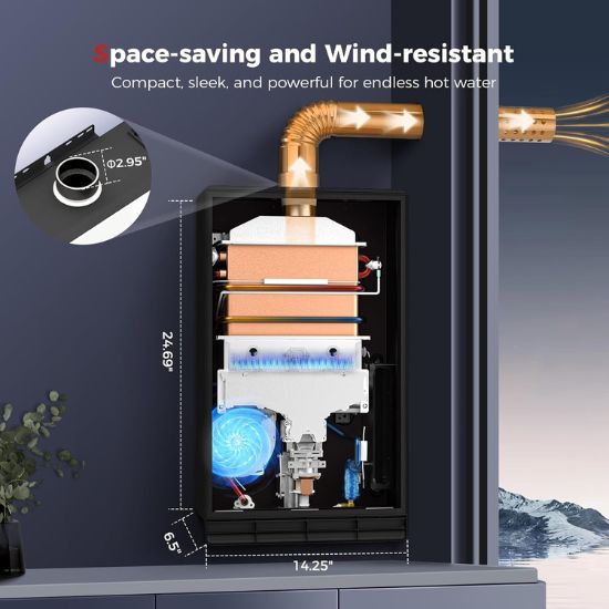 Load image into Gallery viewer, Camplux Climatech-7 Indoor Tankless Gas Water Heater 5.28 GPM | White