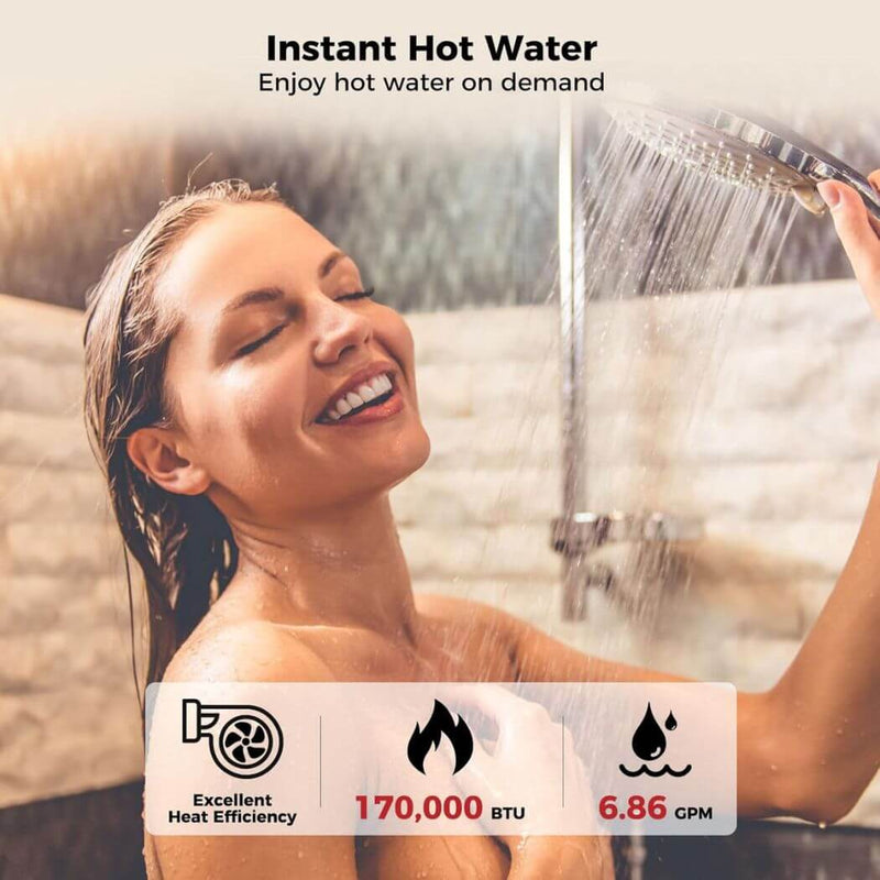 Load image into Gallery viewer, Camplux Climatech-7 Indoor Tankless Gas Water Heater 6.86 GPM | White