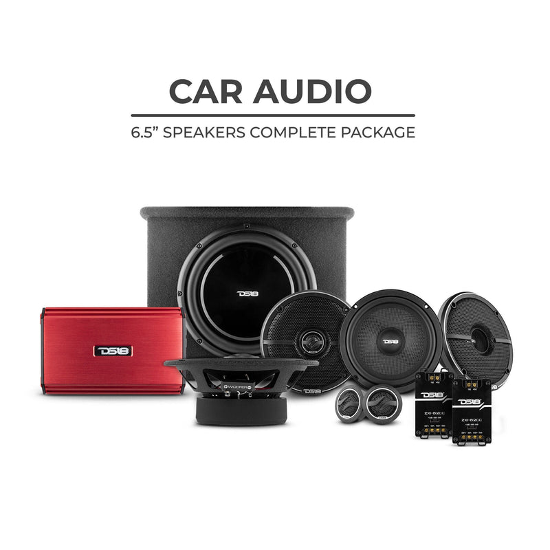 Load image into Gallery viewer, DS18 CARPK-2 ZXI High Volume Complete System 6.5 Package with powered 12 inch subwoofer