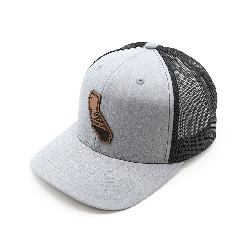 Load image into Gallery viewer, CA State Flag Leather Patch Hat
