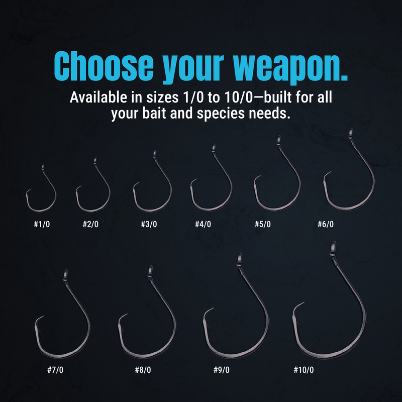Load image into Gallery viewer, Reaction Tackle Heavyweight Catfish Circle Hooks - Offset Octopus Hooks (25 Pack) - New