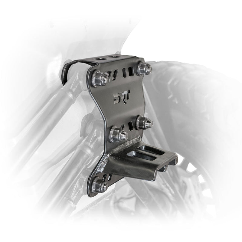 Load image into Gallery viewer, DRT Can Am Maverick X3 2017+ Dual Sheer Radius Rod Plate Front side view