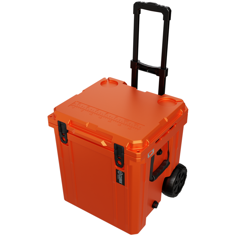Load image into Gallery viewer, 46 Quart Rotomolded Cooler With Wheels - QuadraX