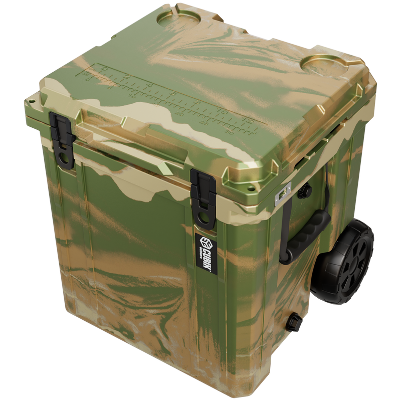 Load image into Gallery viewer, 46 Quart Rotomolded Cooler With Wheels - QuadraX