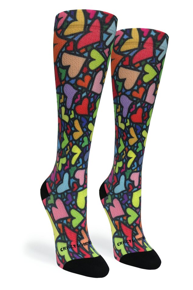 Load image into Gallery viewer, Stain Glass Hearts - (Standard & Extra Wide)