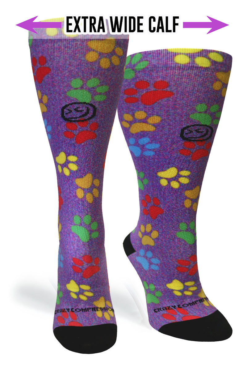 Load image into Gallery viewer, Paw Prints Station Purple - (Standard & Extra Wide)