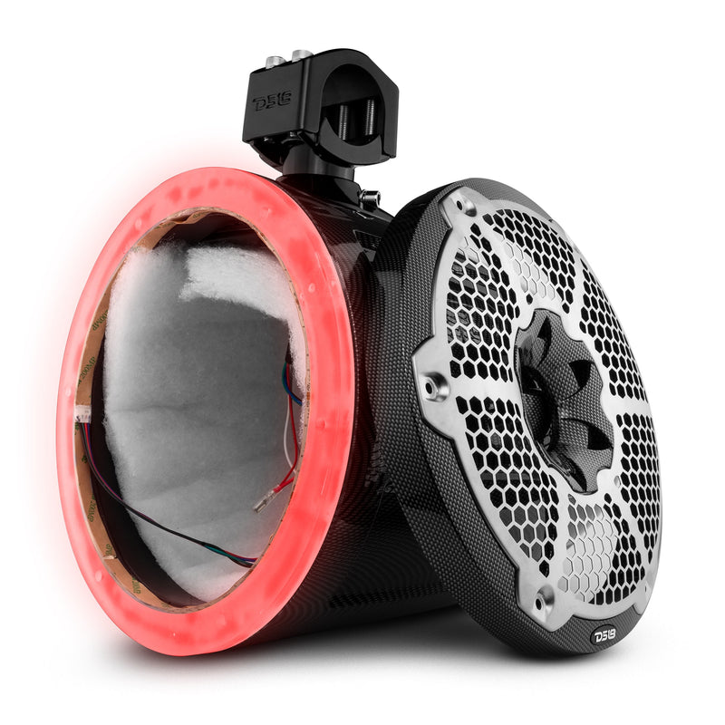Load image into Gallery viewer, NXL 10" Marine and Powersports Empty Tower LED RGB Lights -Black Carbon Fiber