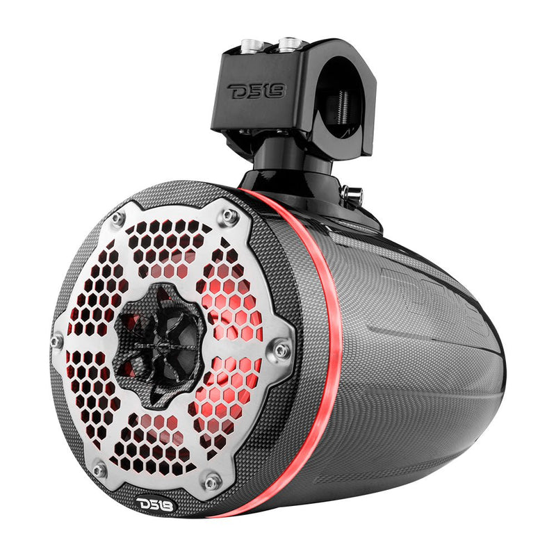 Load image into Gallery viewer, NXL 6.5" Marine and Powersports Towers LED RGB Lights 100 Watts Rms - Black Carbon Fiber